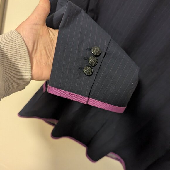 Brooks Brothers Red Fleece Blazer Pinstripe 3 Button Heritagecore Preppy Prep - Picture 6 of 9